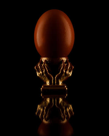 egg on a standの写真素材