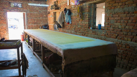 Block Printing for Textile in India. Jaipur Block Printing Traditional Process. Wooden Block...