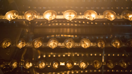 Lot of Beautiful Candles at the Buddhist temple. Meditation at the Sri Lanka Buddha Temple. Flame...
