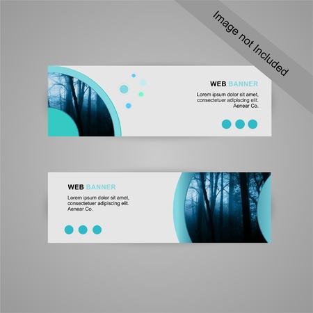 Set of standard size web bannersのイラスト素材