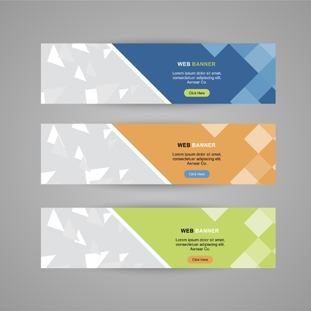 Set of standard size web bannersのイラスト素材