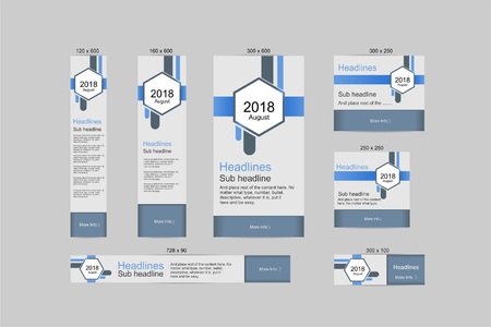 Standard size web banners.のイラスト素材