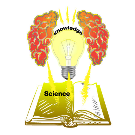 Knowledge concept with lightbulb and book. Illuminates ideas beautiful 3d bulb conveys knowledge to...
