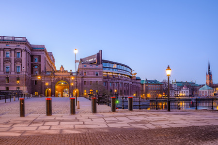 View over the Old Town (Gamla Stan) in Stockholm, Sweden at dawnのeditorial素材