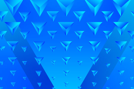 Abstract blue background with triangles. Can be used for websites, brochures, posters, flyers.の写真素材