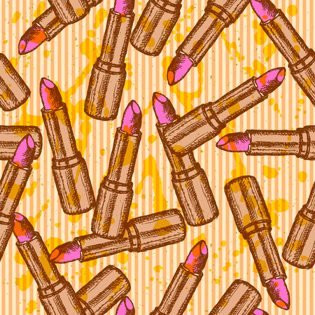 Lipstick sketch, vector retro background

のイラスト素材