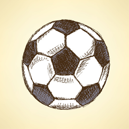 Sketch of football ball, vintage background

のイラスト素材
