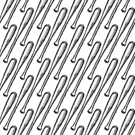 Sketch baseball bat, vintage seamless pattern

のイラスト素材