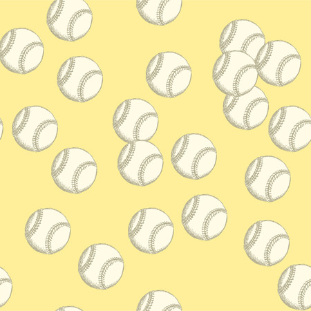 Sketch baseball ball, vintage seamless pattern



のイラスト素材