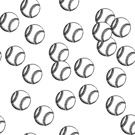 Sketch baseball ball, vector vintage seamless pattern



のイラスト素材