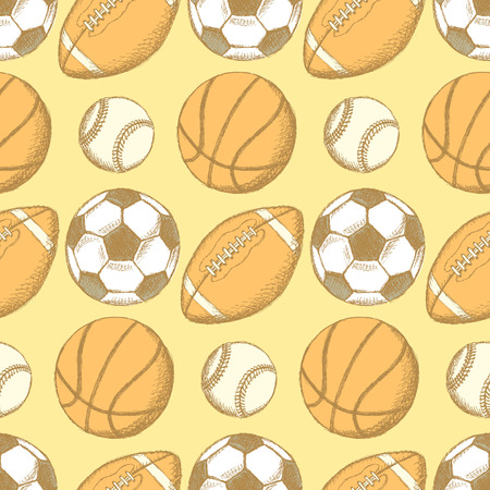 Sketch soccer, american football, baseball and basketball ball


のイラスト素材