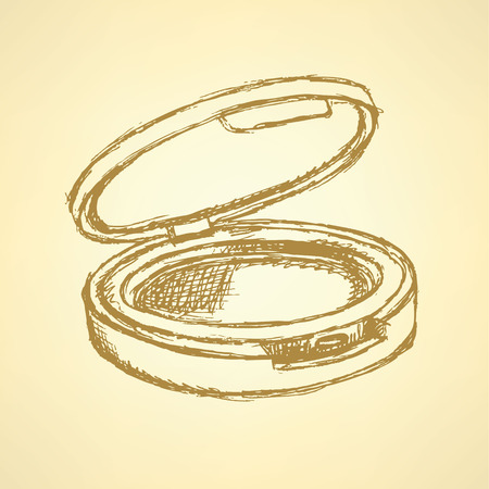 Sketch powder compact in vintage style
のイラスト素材