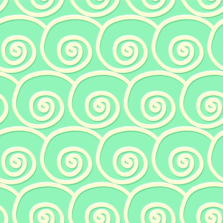 Circles and swirls seamless pattern in vintage styleのイラスト素材
