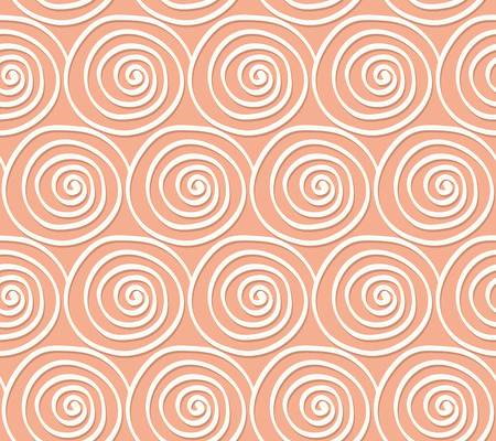 Circles and swirls vintage seamless pattern in vintage styleのイラスト素材