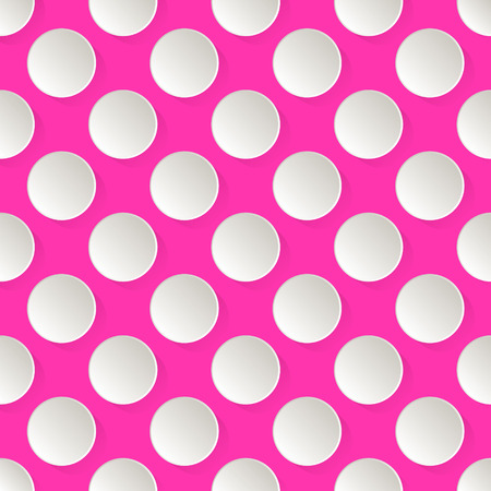 Flat cute circles in vintage style, seamless patternのイラスト素材