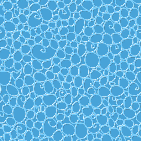 Circles and swirls seamless pattern in vintage styleのイラスト素材