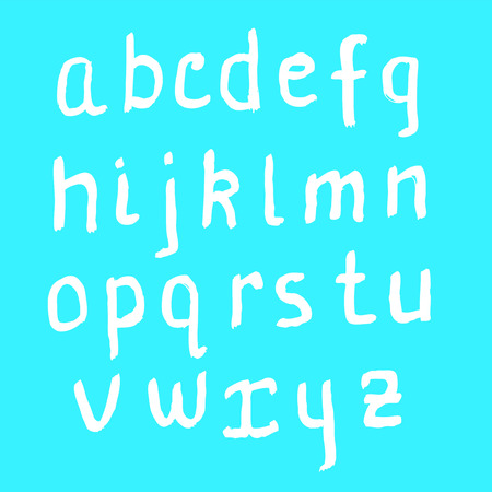Sketch ink letters in vintage style, vectorのイラスト素材