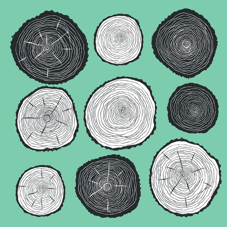 Sketch cut wood in vintage style, vectorのイラスト素材
