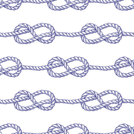 Engraved eternity eight knot, seamless patternのイラスト素材