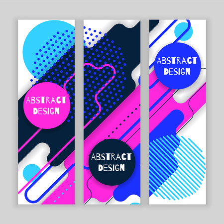Abstract  colorful geometric banner, vector design with rounded cornersのイラスト素材