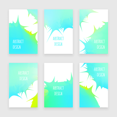 Abstract sharp design, vector colorful poster with watercolor circlesのイラスト素材