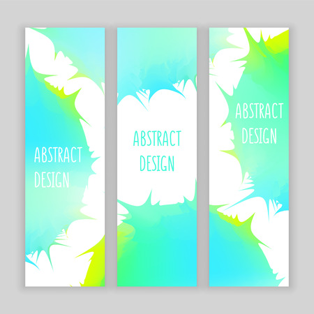Abstract sharp design, vector colorful poster with watercolor circlesのイラスト素材