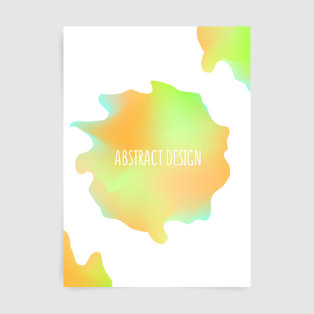 Abstract round design in colorful modern  style, vector bannerのイラスト素材