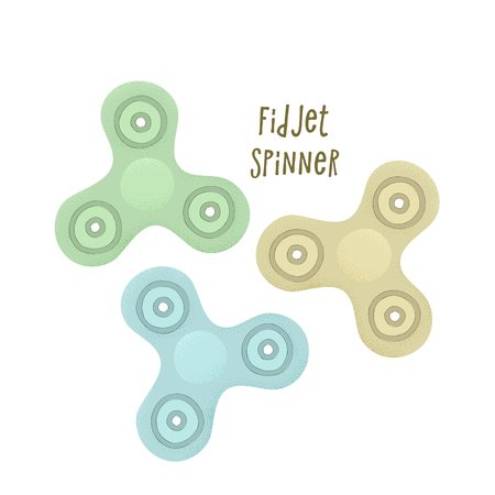 Fidget spinner, anti-stress toy, vector stipple conceptのイラスト素材