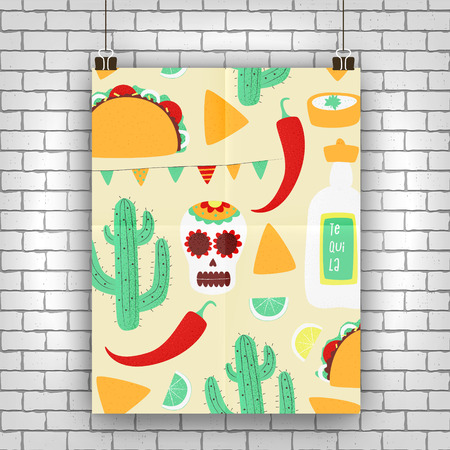 Cinco de mayo, Mexican vector design poster concept with tacoのイラスト素材