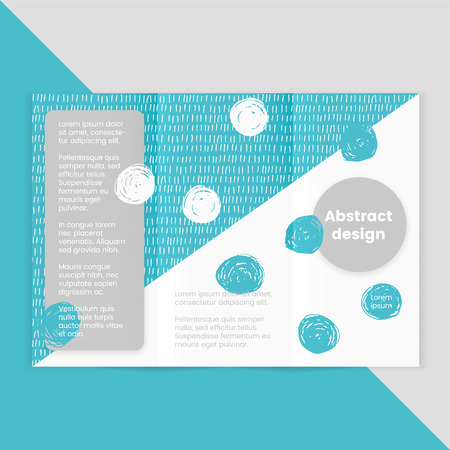 Brochure in memphis style, abstract vector designのイラスト素材