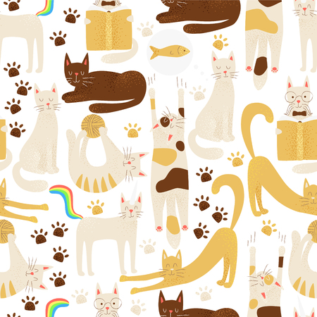 Cats vector concept, friendly and childish design.のイラスト素材