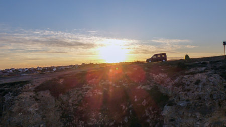 beautiful coastline on the sunrise. stock photoの写真素材