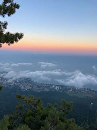 Scenic View Of Cloudscape Against Sky During Sunset - stock photo. High quality photoの写真素材