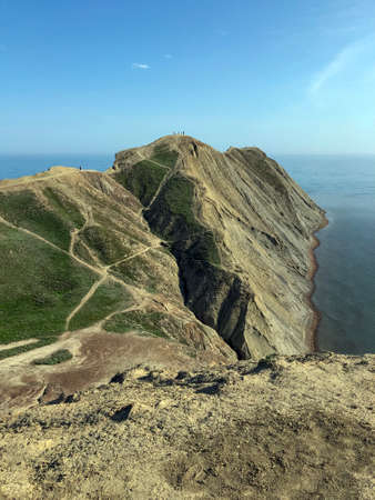 Scenic View Of Sea Against Clear Blue Sky - stock photoの写真素材