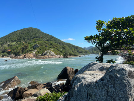Rocky coast of the island of Koh Samui, Thailand.の写真素材