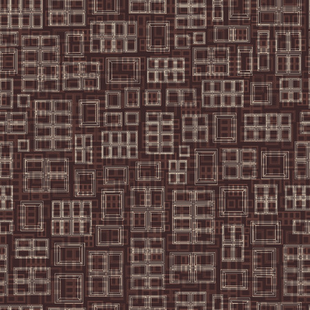 Abstract geometric rectangle shapes evoking chocolate tablets in a seamless pattern background. Great for packaging, wrapping paper, fabric, home decor, accessories, stationery, backdrops.のイラスト素材