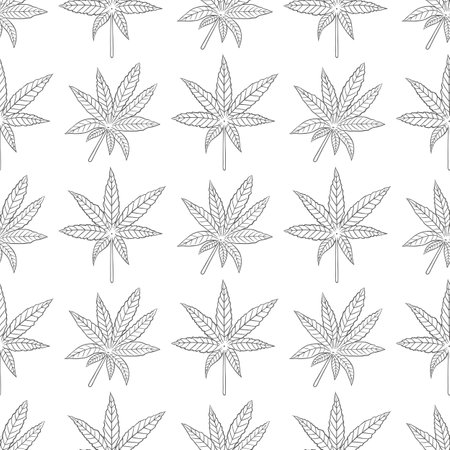 vector graphic seamless pattern with medical cannabisのイラスト素材