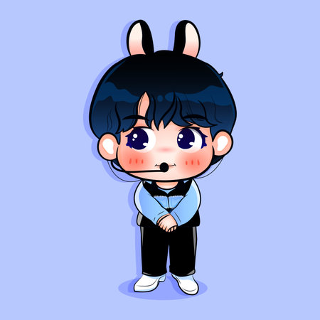 cute baby boy cartoon illustration setのイラスト素材