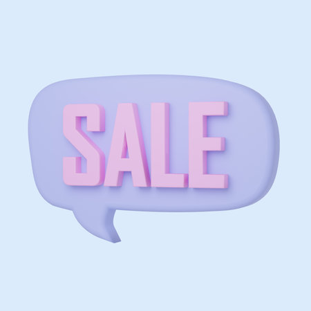 3D rendering sale iconの写真素材