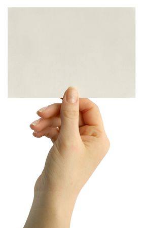 card blank in a handの写真素材