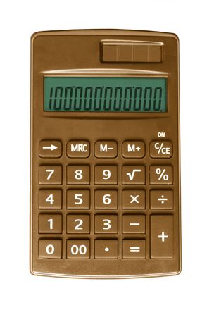 one calculator on the whiteの写真素材