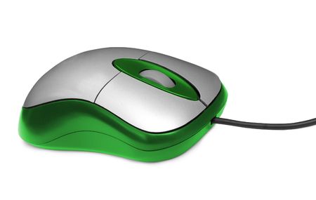 computer mouse isolated on whiteの写真素材