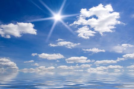a whery beautiful sunny sky backgroundの写真素材