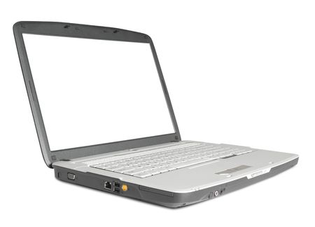 modern laptop on the whiteの写真素材