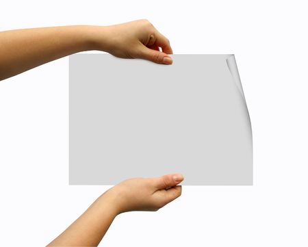 card blank in a handの写真素材