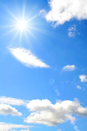 whery beautiful sunny sky backgroundの写真素材