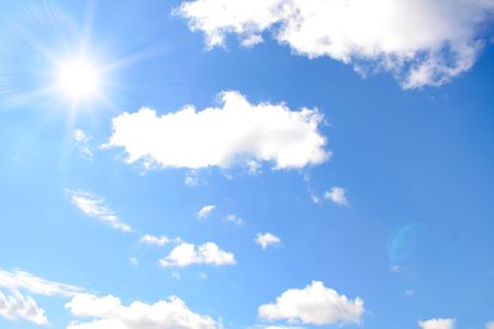 whery beautiful sunny sky backgroundの写真素材