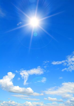whery beautiful sunny sky backgroundの写真素材