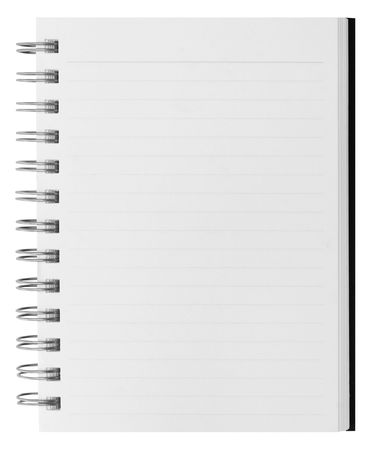 blank background. paper spiral notebook isolated on whiteの写真素材