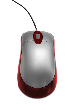 computer mouse isolated on whiteの写真素材